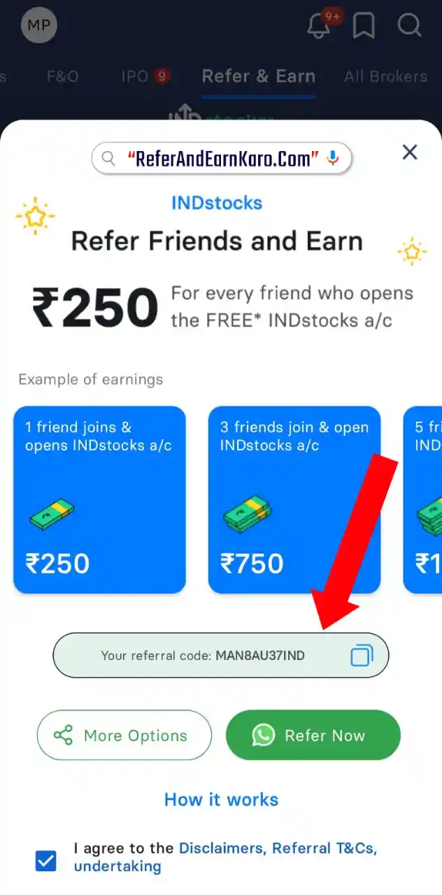 IND Money Referral Program