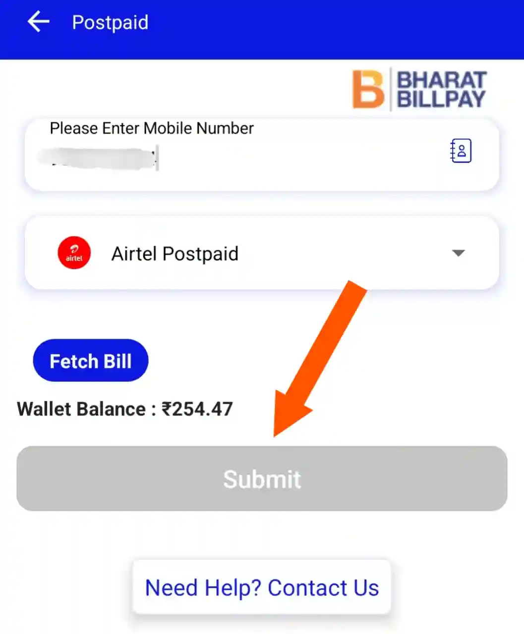 Eg Payment Postpaid Recharge