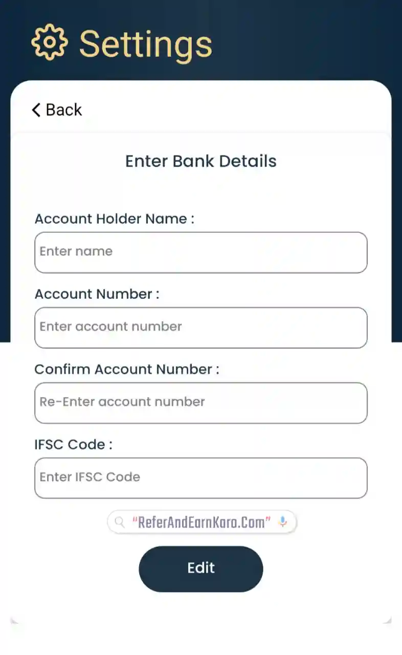 FiYDAA Bank Account